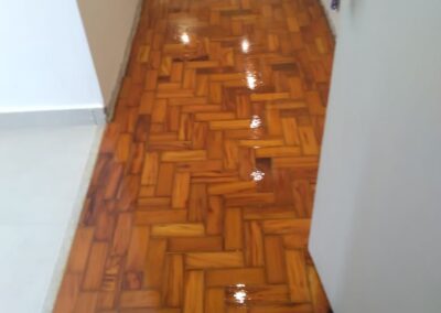 raspagem de piso de madeira e aplicação de bona